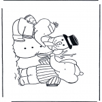 Vinter-malesider - Coloring pages Snowman