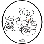 Tema-malesider - Easter Bunny - Pricking card