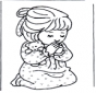 Girl prays