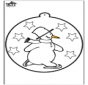 Pricking card snowman