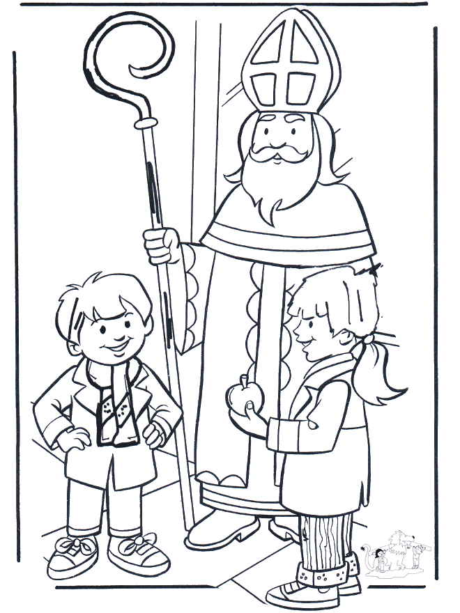 Sinterklaas met kinderen
