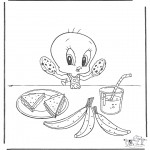 Sjove figurer - Tweety eet
