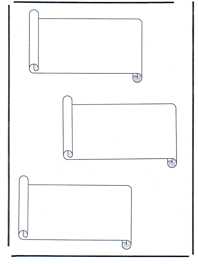 3 paper scrolls - Malesider med romerne