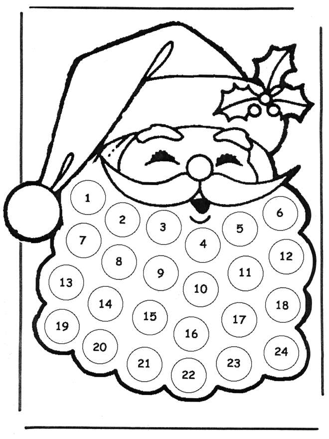 adventskalender kerstman - Julehåndarbejde