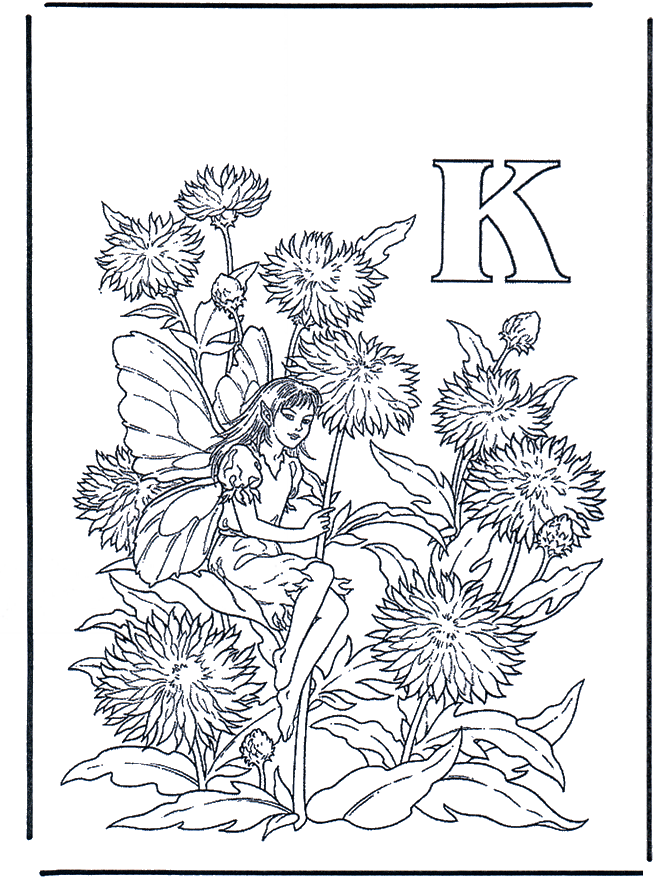 Alphabet K - Malesider med alfabetet