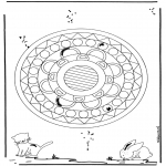 Mandala-malesider - Animal geomandala 1