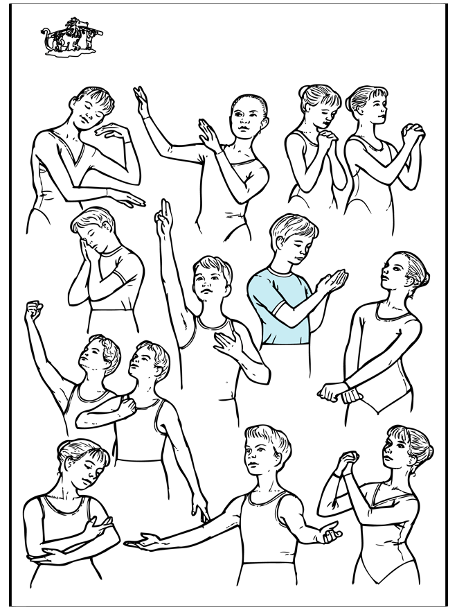 Ballet postures - Malesider med ballet
