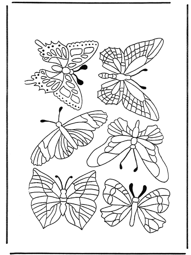 Butterflies 1 - Malesider med insekter