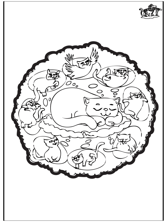 Cats mandala - Dyre-mandalaer