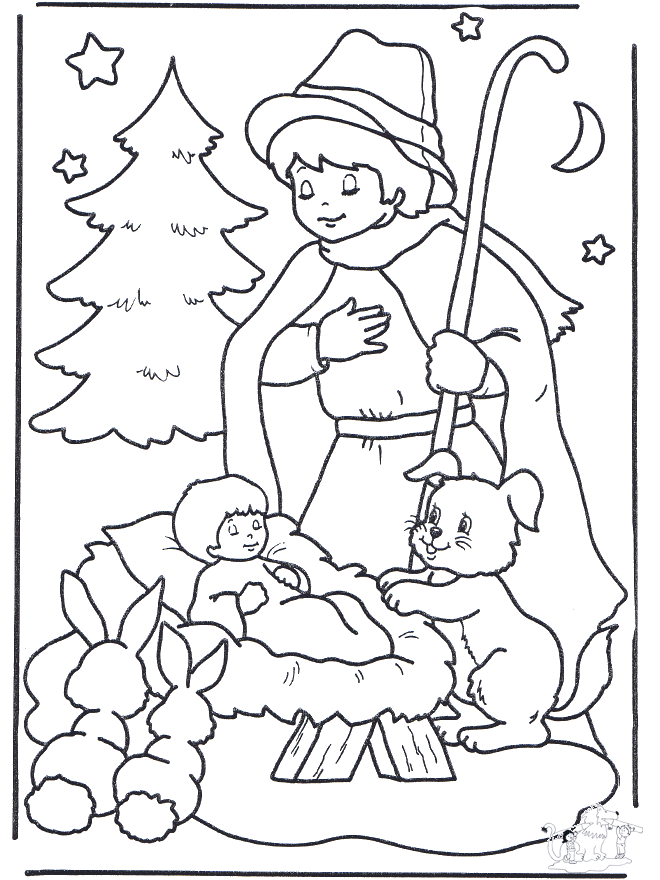 Child in manger - Malesider ' jul