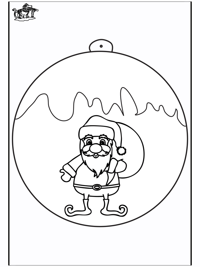 Christmas ball with Santa Claus 1 - Malesider ' jul