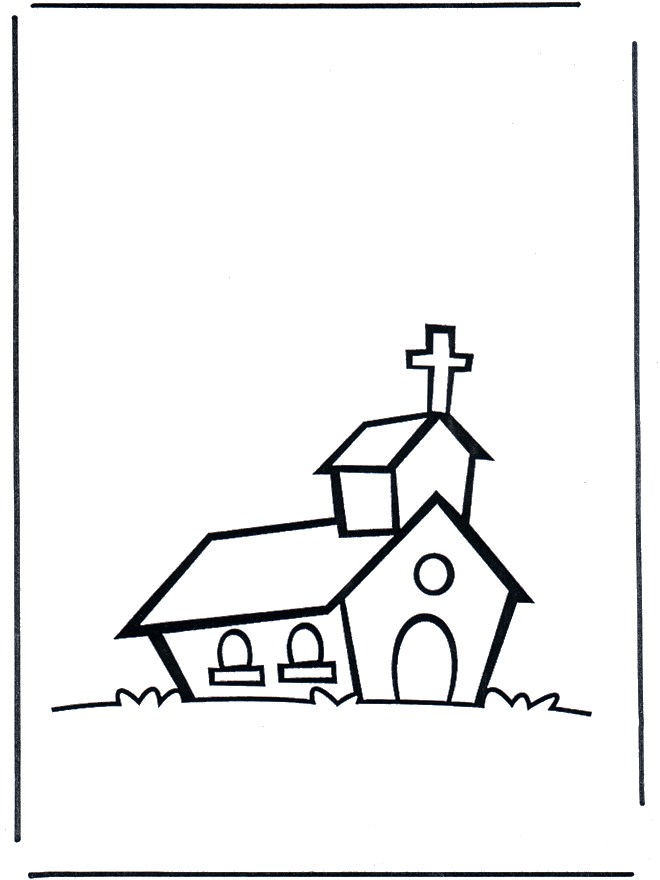 Church - Malesider med huse