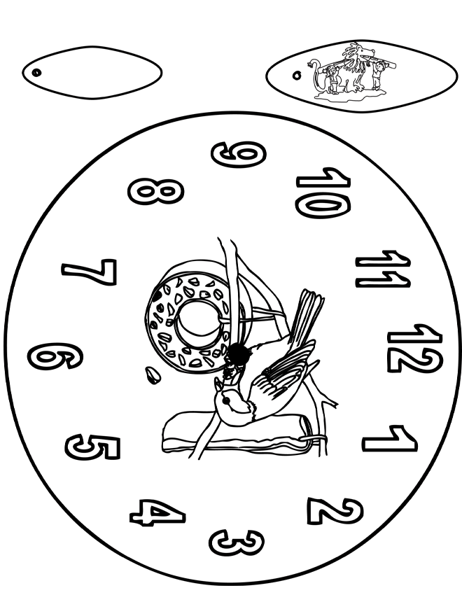 Clock bird - Udklipningsark