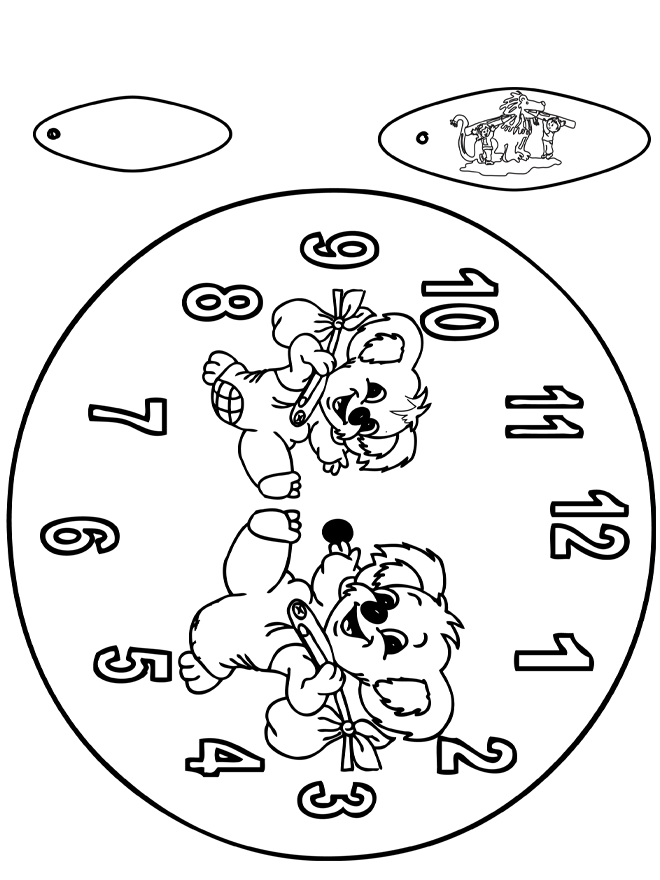 Clock Koala - Udklipningsark