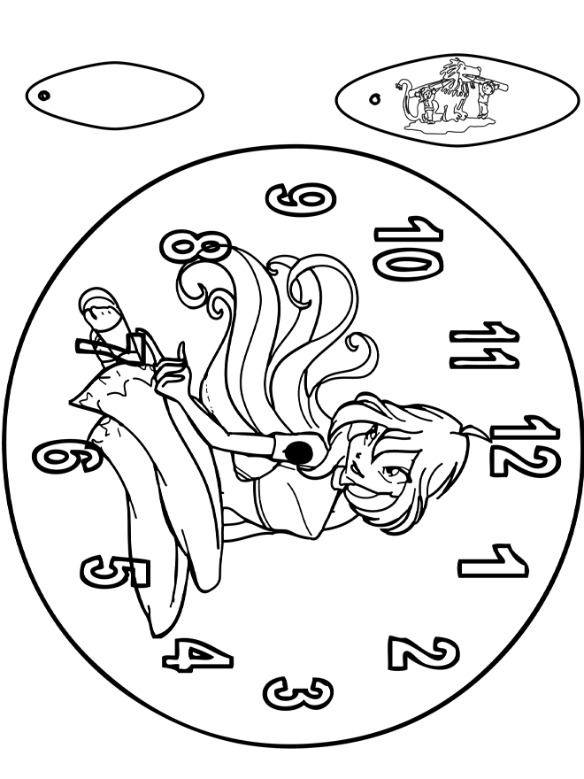 Clock Winx - Udklipningsark