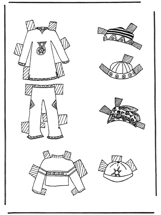 Cloth paper doll 7 - Påklædningsdukker