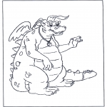 Dyre-malesider - Coloring page dragon