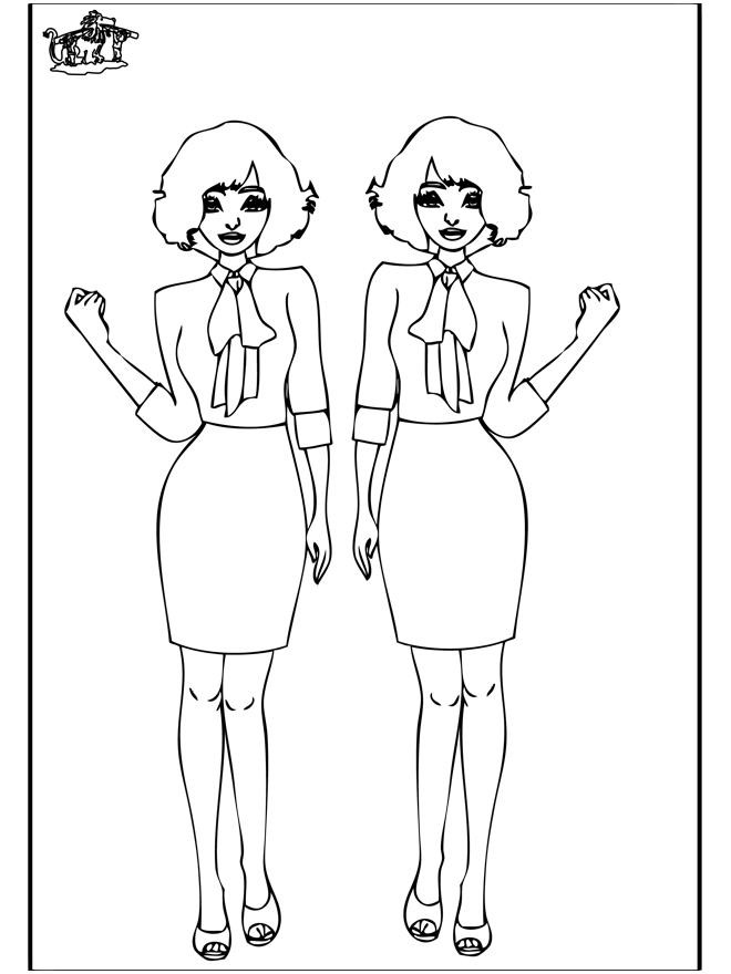 Coloring page model - Og flere