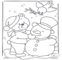 Coloring page snow