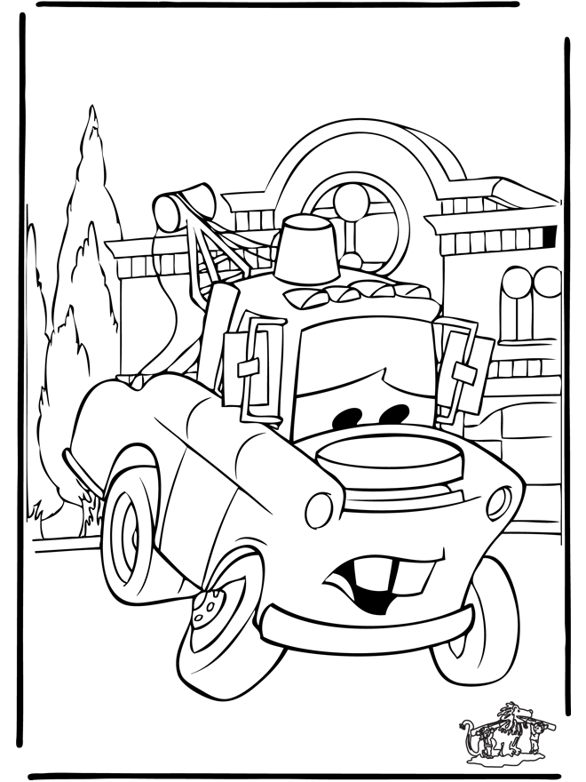 Coloring pages Cars - Malesider med Disney-figurer