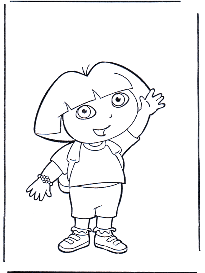 Coloring pages Dora the Explorer  - Dora Udforskeren