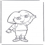 Børne-malesider - Coloring pages Dora the Explorer 