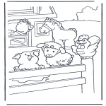 Dyre-malesider - Coloring pages farm