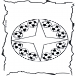 Mandala-malesider - Coloring pages mandala football