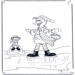 Vinter-malesider - Coloring pages skating