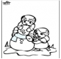 Coloring pages Snowman 3