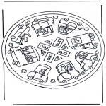 Mandala-malesider - Coloring pictures mandala car