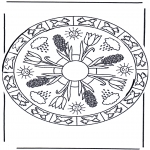 Mandala-malesider - Coloring sheets mandala spring