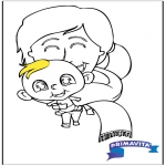 Tema-malesider - Coloringpage baby 2