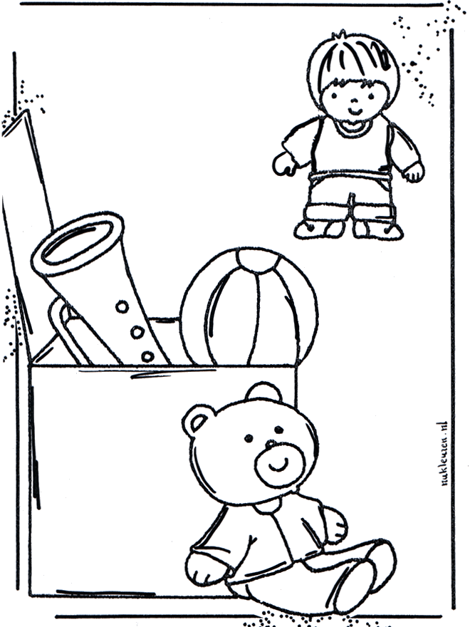 Coloringpage toys 1 - Malesider med legetøj