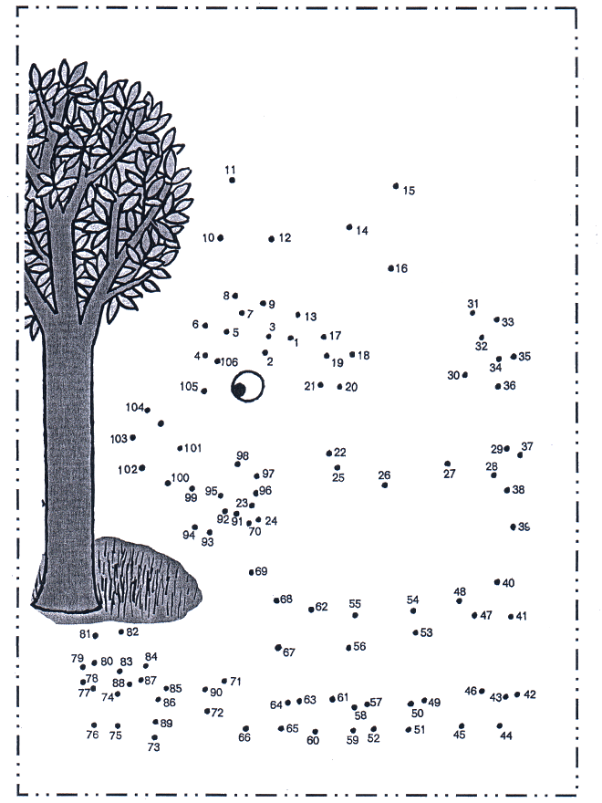 Connect the Dots - tree - Prik-til-prik