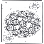 Mandala-malesider - Decoreted bolls mandala