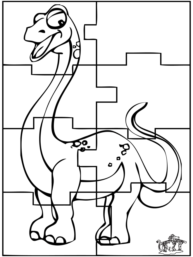 Dino puzzel - Drager og dinosaurer