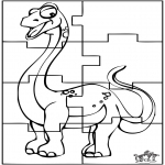 Dyre-malesider - Dino puzzel
