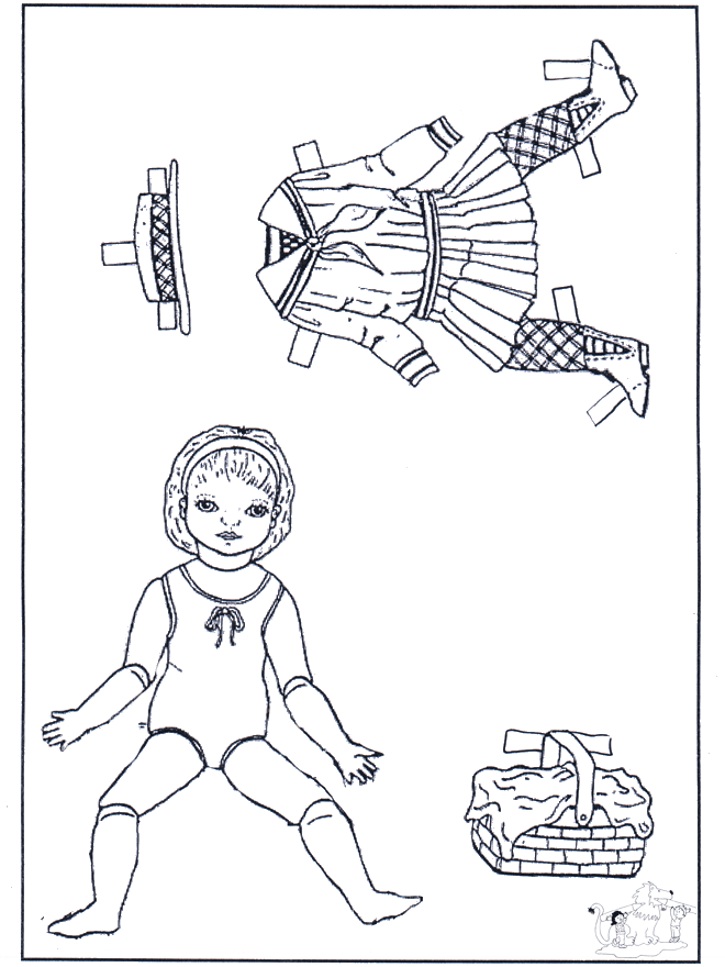 Doll and clothing 2 - Påklædningsdukker