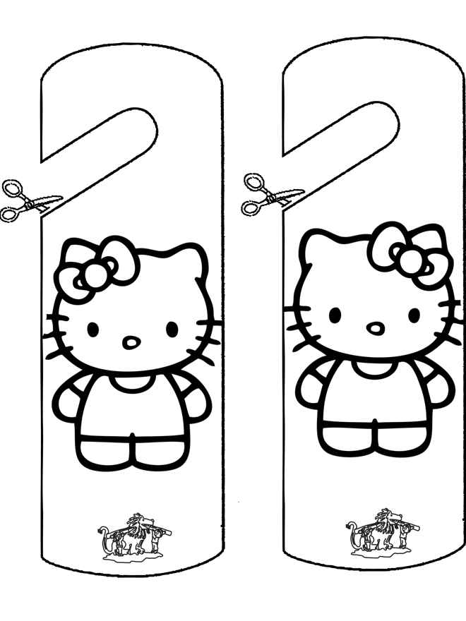 Doormark Kitty - Udklipningsark