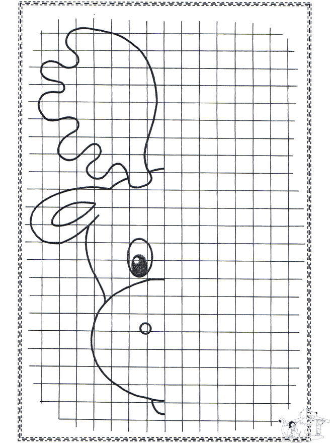 Drawing reindeer - Tegn en kopi