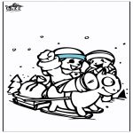 Vinter-malesider - Drawing sled 2