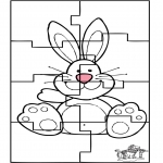 Tema-malesider - Easter bunny puzzle 3