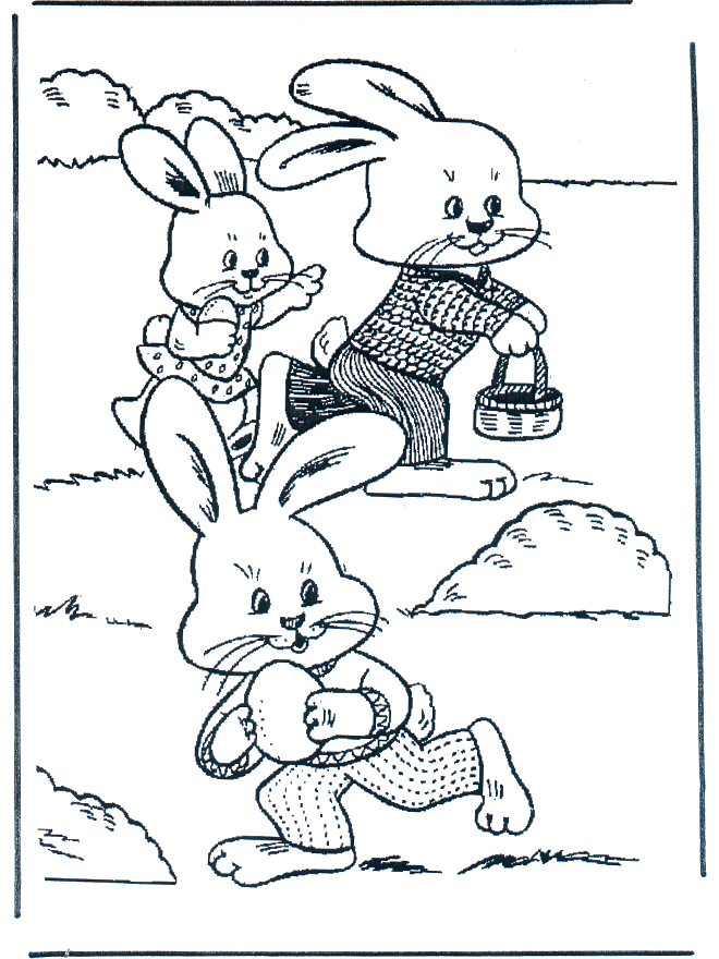 Easter bunny with basket - Påske