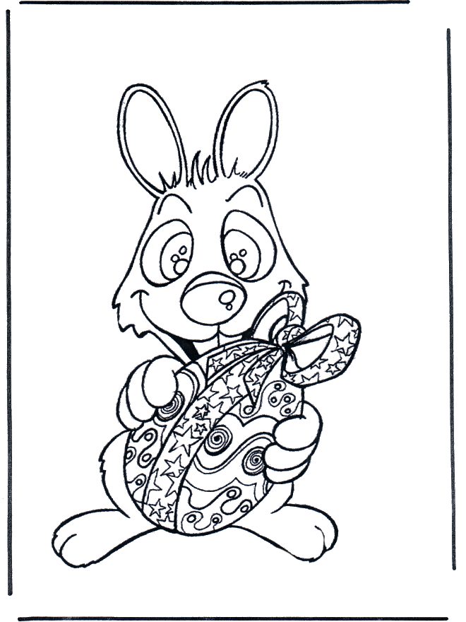 Easter bunny with egg - Påske