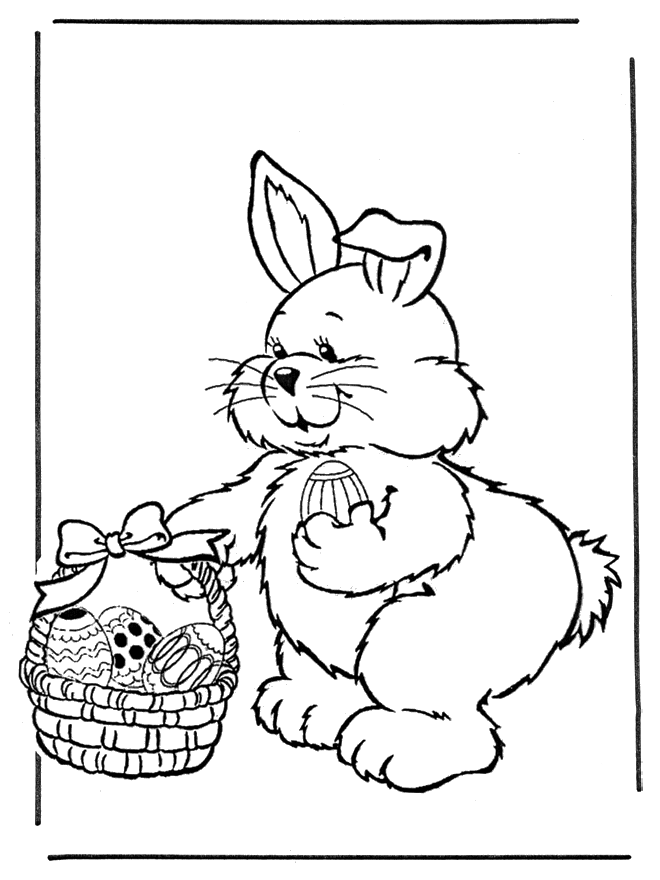 Easter bunny with eggs 2 - Påske