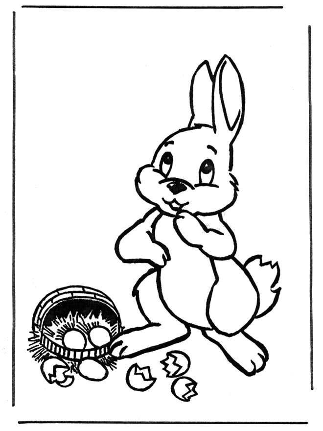 Easter bunny with eggs - Påske