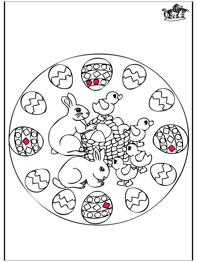 Easter mandala 3 - Påske