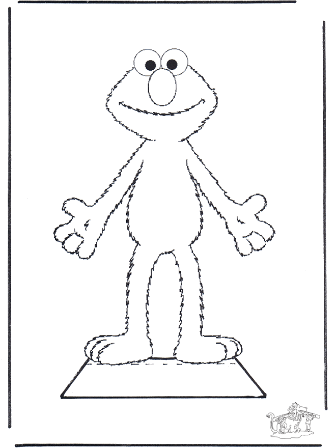 Elmo paper doll - Påklædningsdukker