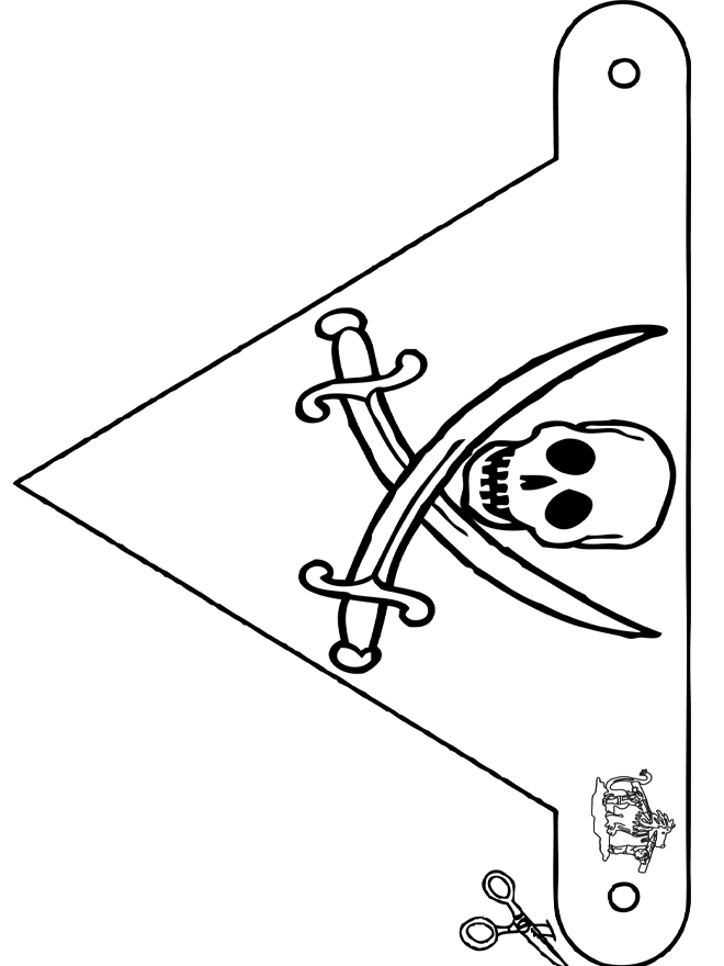 Flag pirate - Udklipningsark